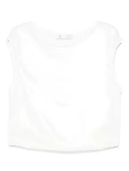 Miss Grant Kids топ с люрексом, нейтральный