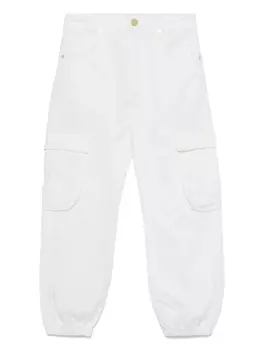 Miss Grant Kids твиловые брюки, белый