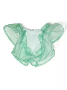 Miss Grant Kids укороченная блузка в клетку, зеленый