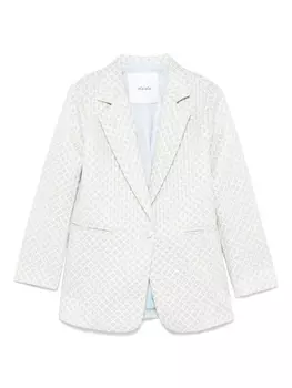 Miss Grant Kids жаккардовый пиджак с узором, синий