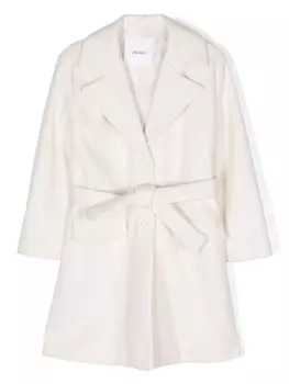 Miss Grant однобортное пальто с поясом, белый