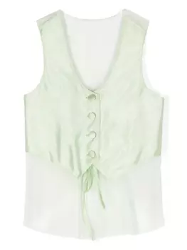 Miss Grant жилет на пуговицах, зеленый