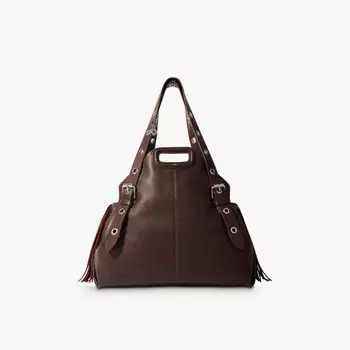 Мисс m xl кожаная сумка через плечо Maje, красный