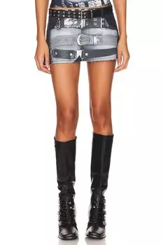 Мисс мини-юбка Miaou, цвет belt print