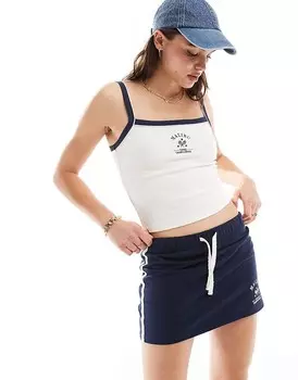 Miss Selfridge Топ-обруч цвета слоновой кости с контрастной окантовкой, части комплекта