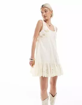 Мисс Селфридж историческое мини-платье с асимметричным подолом Miss Selfridge