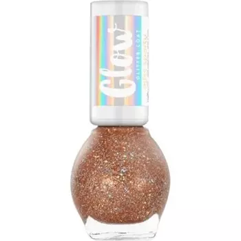 Miss Sporty, Glow Glitter Coat, лак для ногтей, 040 Golden Warmth, 7 мл