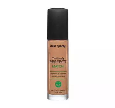 Miss Sporty Naturally Perfect Match Vegan Увлажняющая тональная основа 201 Classic Beige 30 мл