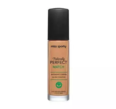 Miss Sporty Naturally Perfect Match Vegan Увлажняющая тональная основа 210 Золотисто-бежевый 30 мл
