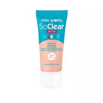 Miss Sporty Тональный крем So Clear Anti-Spot 2, маскирующий несовершенства 002 Medium 30мл