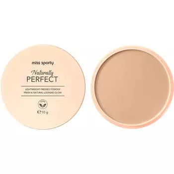 Miss Sporty Веганская прессованная пудра Naturally Perfect 002 Light 10г