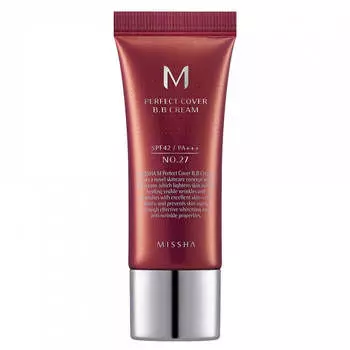 Missha M Perfect Cover BB Cream SPF42/PA+++ Многофункциональный BB крем №27 Медово-бежевый 20мл