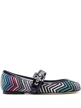 Missoni балетки с зигзагообразным узором, фиолетовый