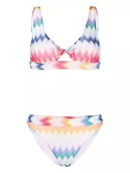 Missoni бикини с люрексом и узором зигзаг, синий