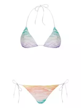 Missoni бикини с треугольными чашками и эффектом градиента, синий