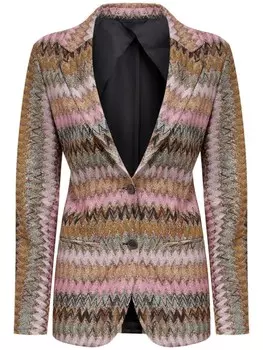 Missoni блейзер с шевронным узором, розовый