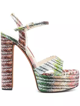 Missoni босоножки с пайетками, черный
