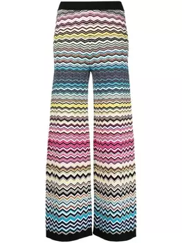 Missoni брюки с узором зигзаг, черный