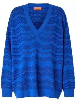Missoni джемпер с геометрическим узором, синий