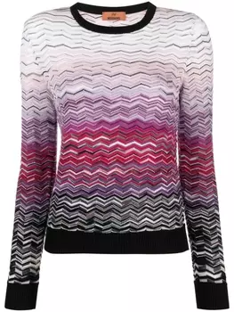 Missoni джемпер с узором зигзаг, белый