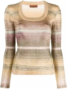 Missoni джемпер в полоску, золотой