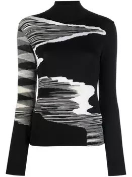 Missoni джемпер вязки интарсия, черный