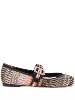 Missoni джинсовые балетки, коричневый