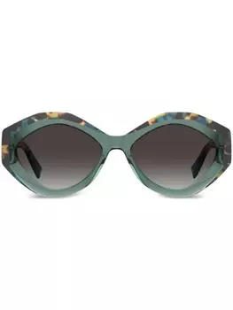MISSONI EYEWEAR солнцезащитные очки овальной формы, зеленый