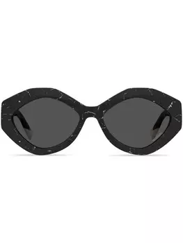 MISSONI EYEWEAR солнцезащитные очки овальной формы, черный
