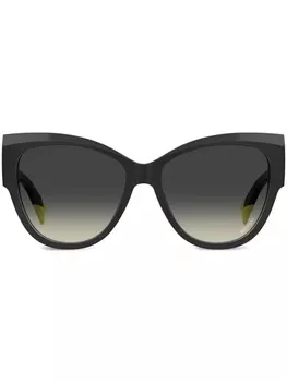 MISSONI EYEWEAR солнцезащитные очки с гравированным логотипом, черный