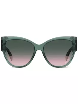 MISSONI EYEWEAR солнцезащитные очки с гравированным логотипом, зеленый