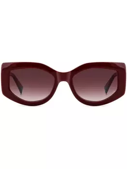 MISSONI EYEWEAR солнцезащитные очки в оправе 'кошачий глаз' с логотипом, красный