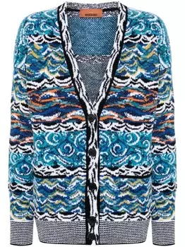 Missoni фактурный кардиган, синий