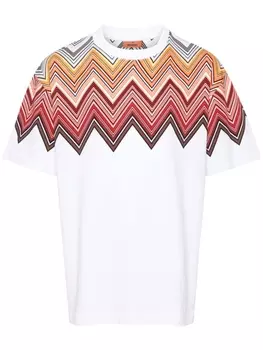 Missoni футболка с узором шеврон, белый