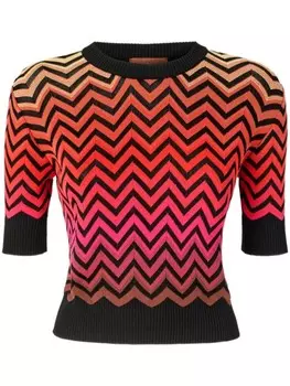 Missoni футболка с узором шеврон, черный