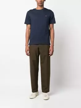 Missoni футболка с вышитым логотипом, синий