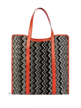 Missoni Home сумка-тоут Keith с узором зигзаг, черный