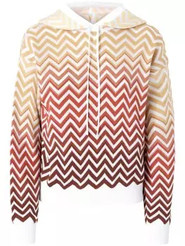 Missoni худи с узором шеврон, нейтральный
