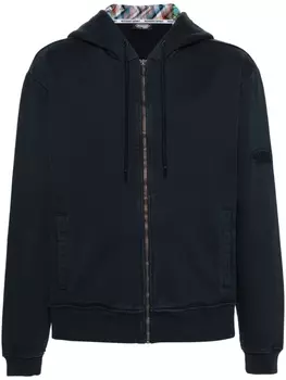 Missoni худи с узором зигзаг, синий