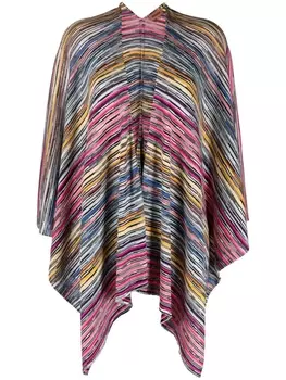 Missoni кардиган-кейп в полоску, черный