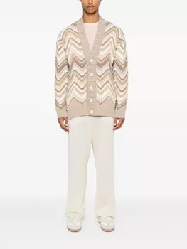 Missoni кардиган с узором «макро-зигзаг», нейтральный цвет