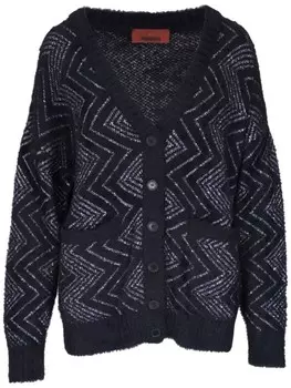 Missoni кардиган с узором зигзаг, черный