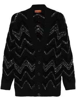 Missoni кардиган с узором зигзаг, черный