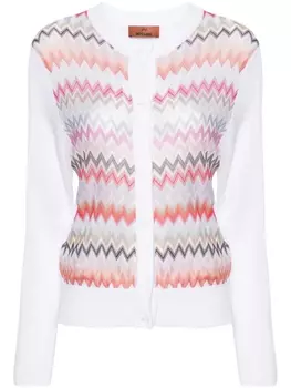 Missoni кардиган с узором зигзаг, нейтральный цвет