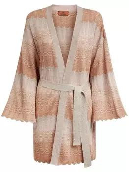 Missoni кардиган с узором зигзаг, оранжевый