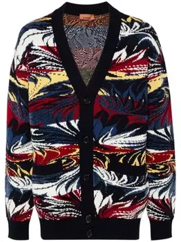 Missoni кардиган вязки интарсия с узором, синий