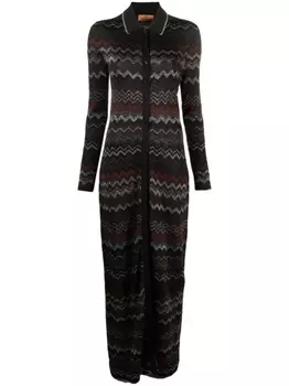 Missoni кардиган Zigzag с воротником поло, черный