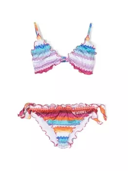Missoni Kids бикини с узором зигзаг, синий