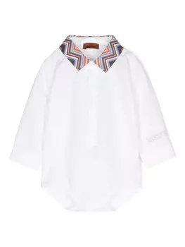 Missoni Kids боди с логотипом, белый