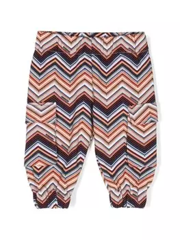 Missoni Kids брюки карго с узором зигзаг, мультиколор